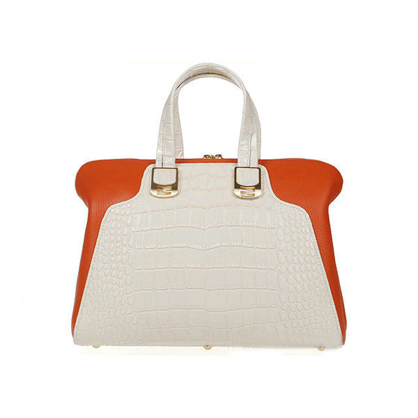 F8812 Fendi Chameleon Grande Croco Leather Top Zip Borsa F8812